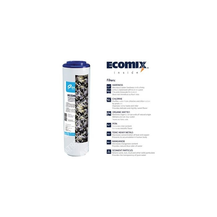 10'' Προφίλτρο Ρητίνης ECOMIX D531 και Ενεργού Άνθρακα της ECOSOFT